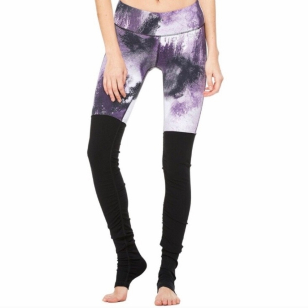 ALO Yoga Purple and Black Leggings